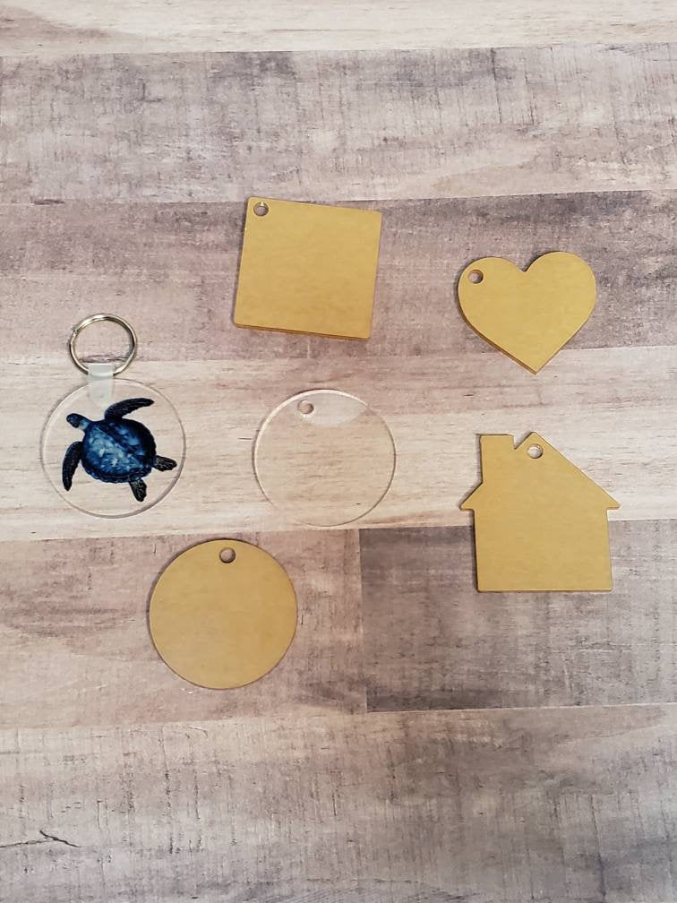 Sublimation acrylic blanks, key chain sublimation acrylic blanks, Clear acrylic key chain shape blanks for sublimation
