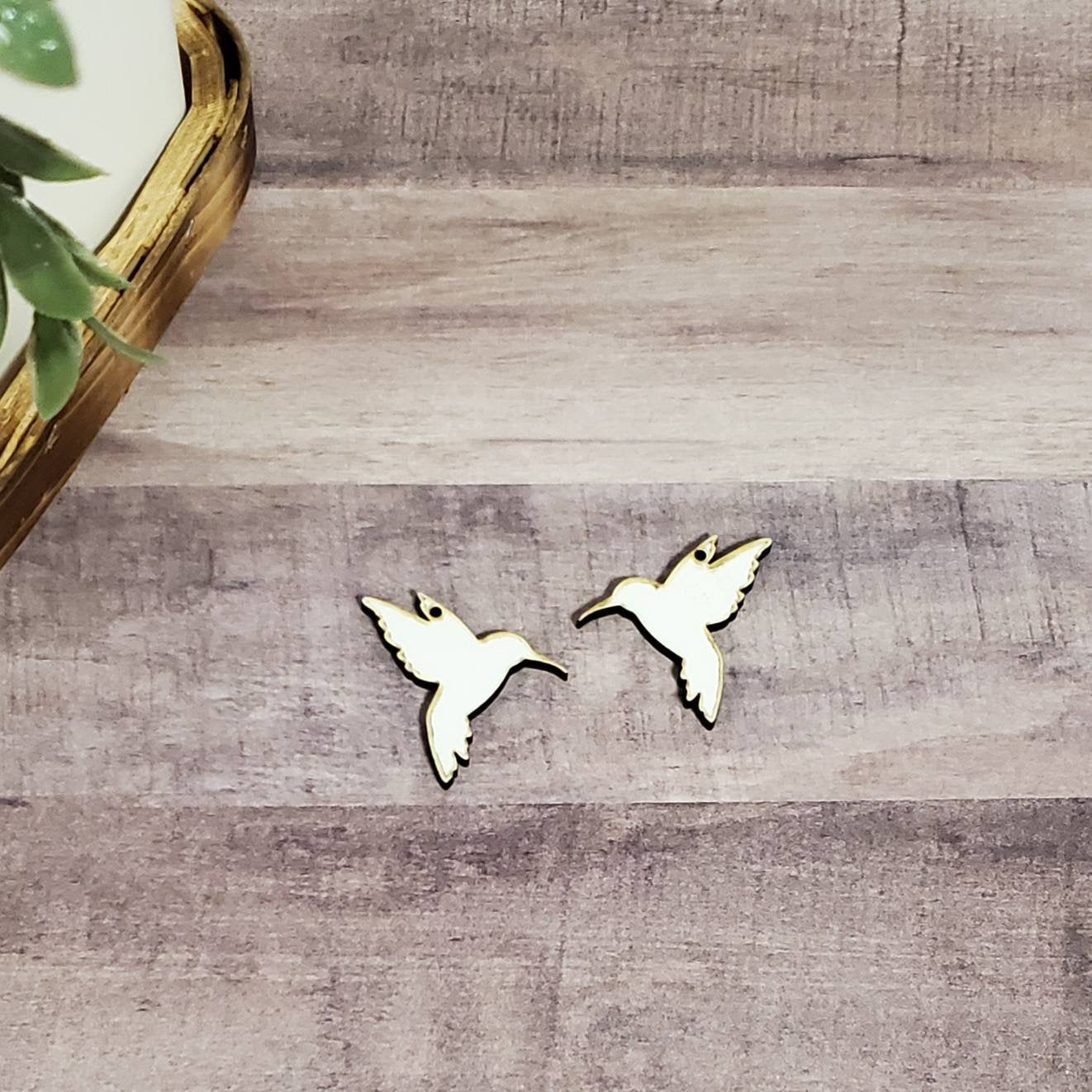 Sublimation hardboard blanks, hummingbird earring sublimation blanks, SINGLE or DOUBLE-sided hummingbird earring blanks for sublimation