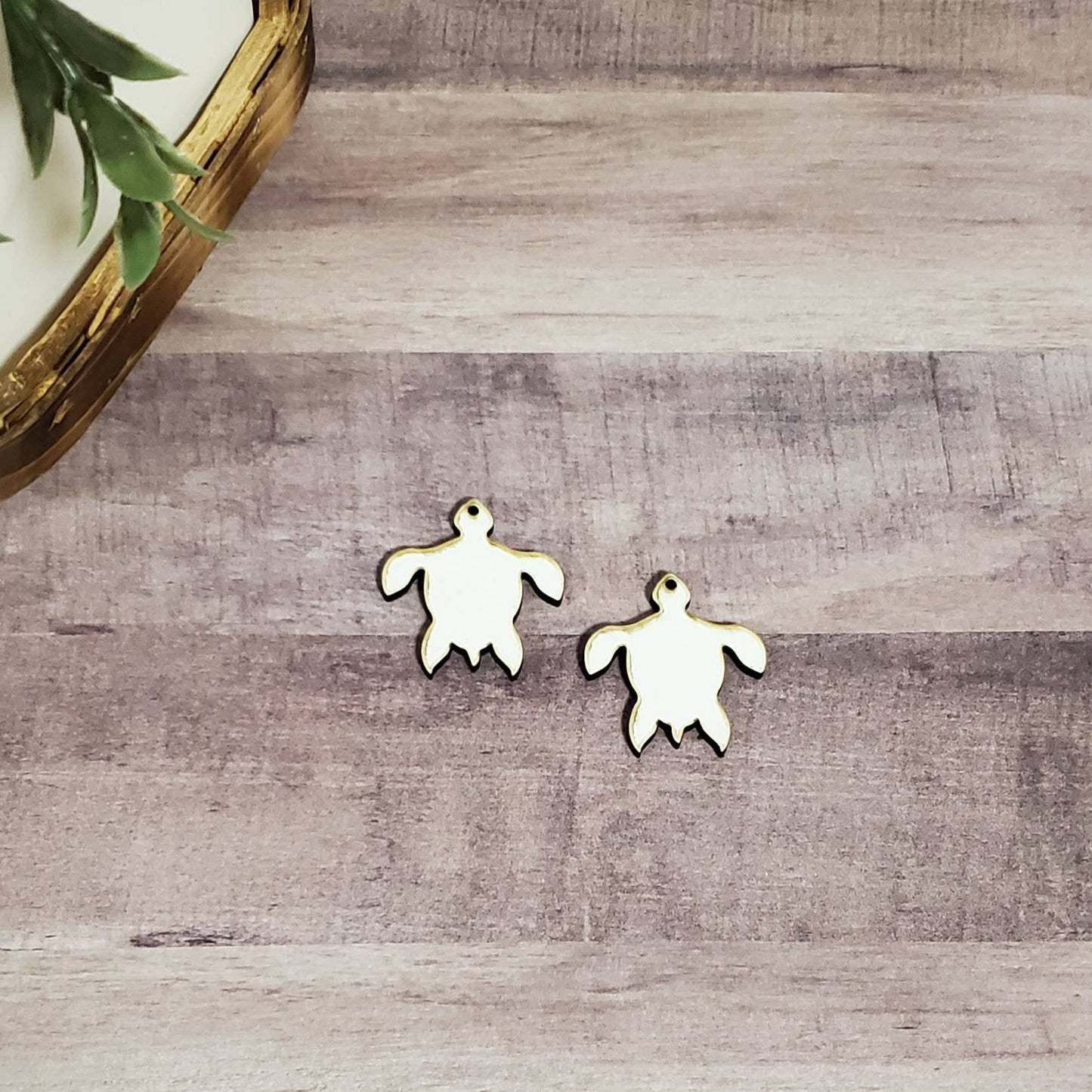 Sublimation hardboard blanks, sea turtle earring sublimation blanks, SINGLE or DOUBLE-sided turtle earring blanks for sublimation