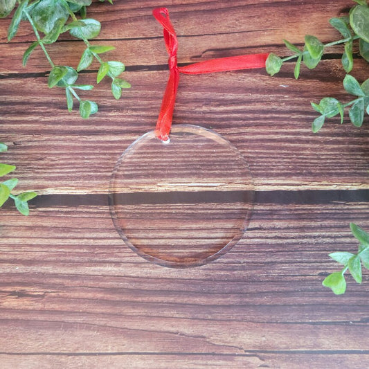 Glass Circle Ornament Blank, Round glass engraving blank, K9 crystal ornament blank for engraving, RTS