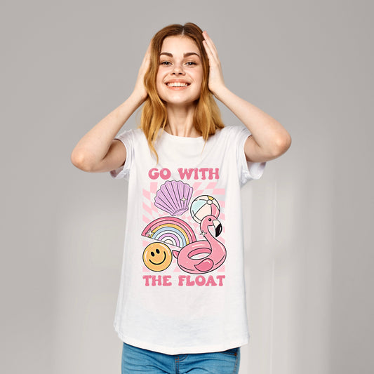 Go With The Float distressed look DTF Transfer Design