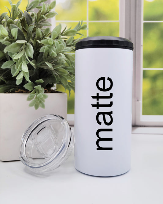 5 in 1 Metal can cooler MATTE with bottle opener, Sublimation ready blanks RTS, 5 in 1 skinny can holder with bottle opener metal, metal can coolers