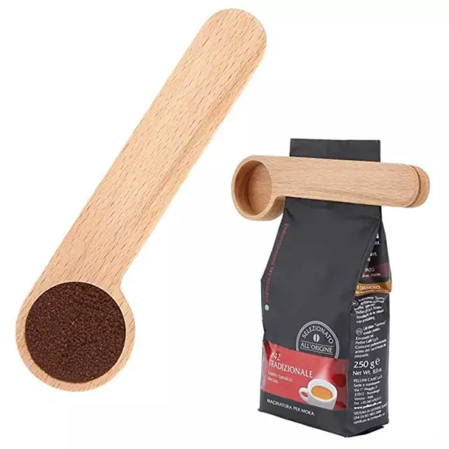 Blank wood coffee measuring cup and clip, coffee bag clip, measuring cup, coffee scoop for engraving, engraving blanks