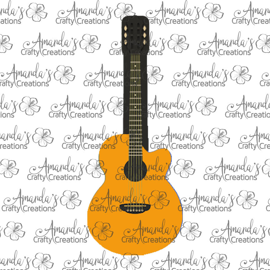 Acoustic Guitar Earring Sublimation Design, Hand drawn Guitar Sublimation earring design, digital download, JPG, PNG