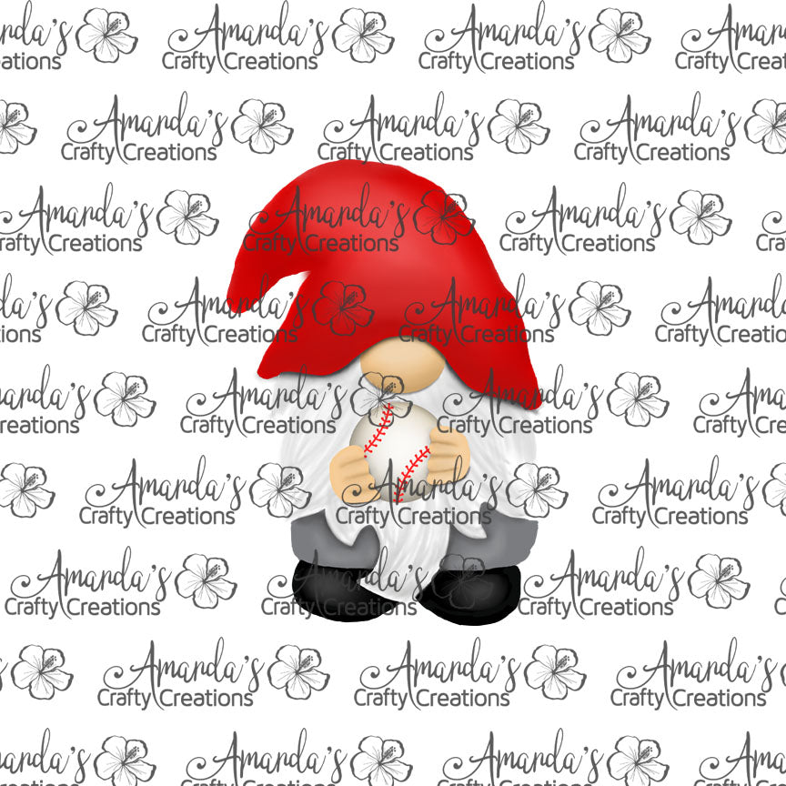 Baseball Gnome with Red Hat Earring Sublimation Design, Hand drawn Gnome Sublimation earring design, digital download, JPG, PNG