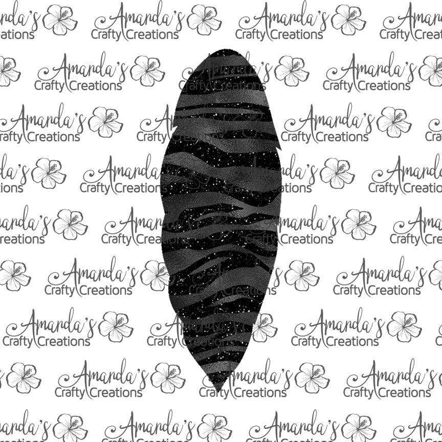Black Glam Zebra Feather Earring Sublimation Design, Hand drawn Feather Sublimation earring design, digital download, JPG, PNG