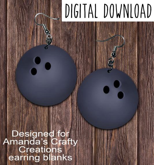 Bowling Balls Circle Earring Sublimation Design, Hand drawn Circle Sublimation earring design, digital download, JPG, PNG