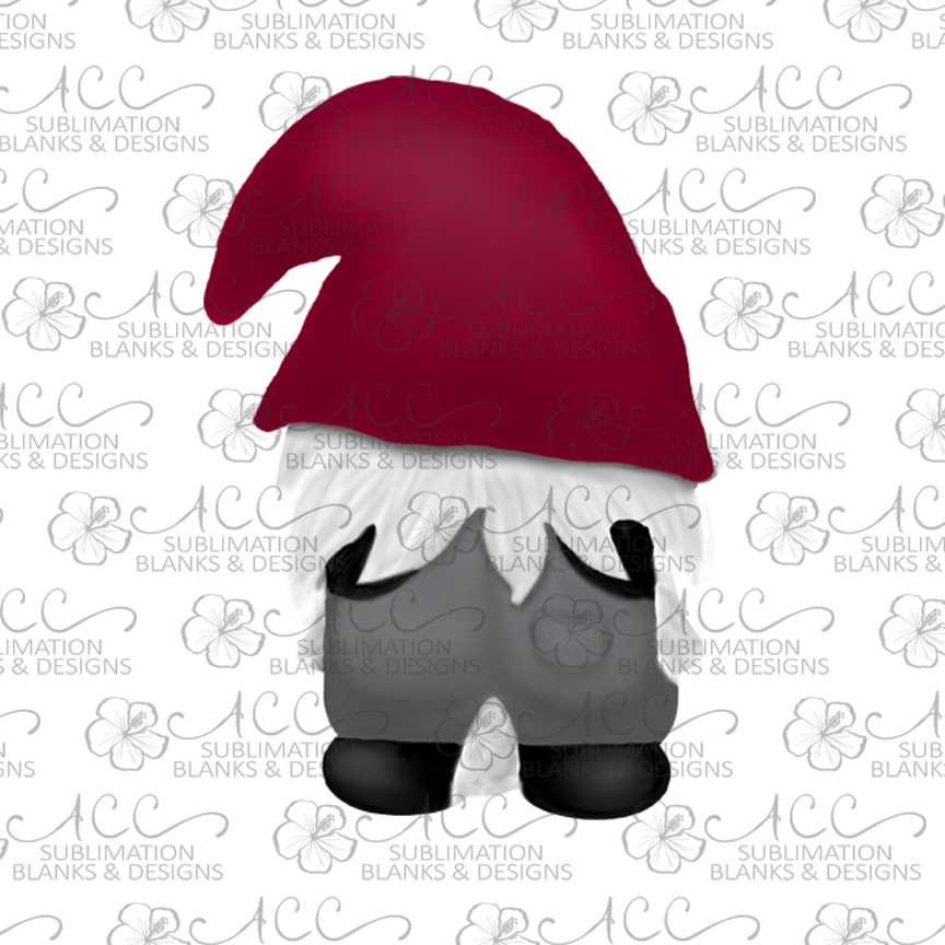 Burgundy Hat Back Gnome Earring Sublimation Design, Hand drawn Gnome Sublimation earring design, digital download, JPG, PNG