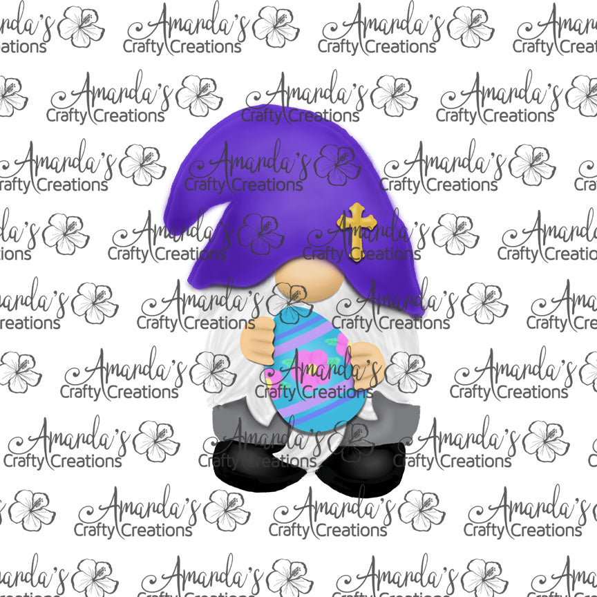 Easter Egg Gnome with Cross Earring Sublimation Design, Hand drawn Gnome Sublimation earring design, digital download, JPG, PNG