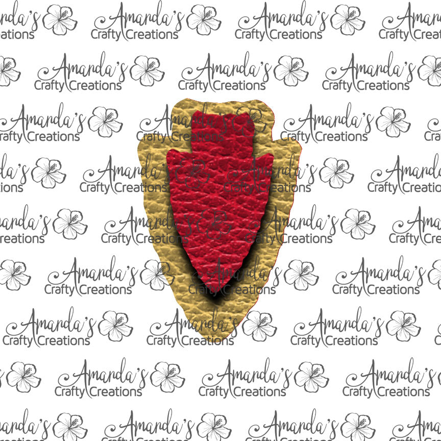 Gold Red Arrowhead Sublimation Earring Sublimation Design, Hand drawn Arrowhead Sublimation earring design, digital download, JPG, PNG