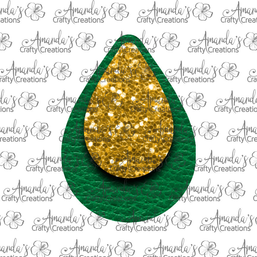 Green Gold Chunk Teardrop Earring Sublimation Design, Hand drawn Teardrop Sublimation earring design, digital download, JPG, PNG