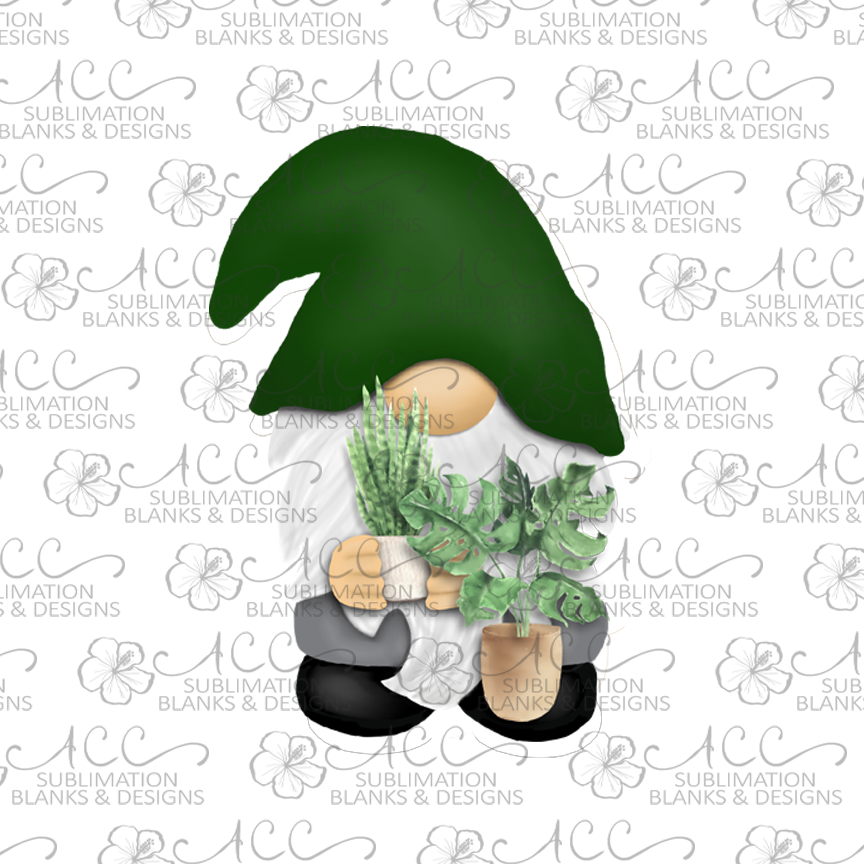 Green Hat Plants Gnome Earring Sublimation Design, Hand drawn Gnome Sublimation earring design, digital download, JPG, PNG