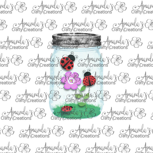 Ladybugs Mason Jar Earring Sublimation Design, Hand drawn Mason Jar Sublimation earring design, digital download, JPG, PNG