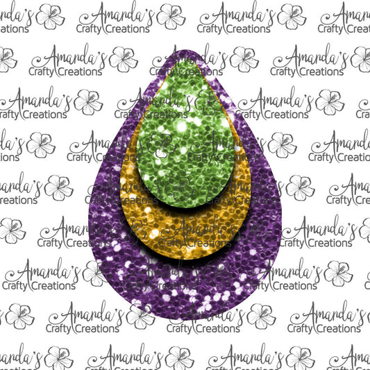 Mardi Gras Glitter Teardrop Earring Sublimation Design, Hand drawn Teardrop Sublimation earring design, digital download, JPG, PNG