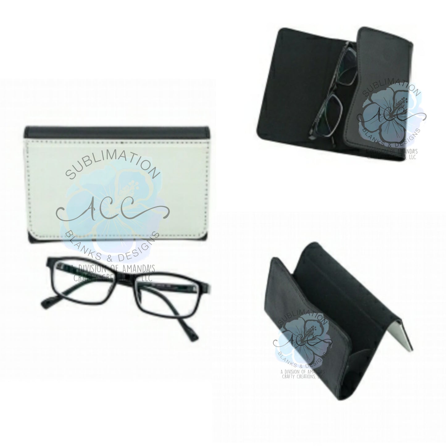 Sublimation leather eyeglass/sunglass case blanks RTS