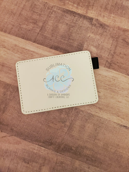 Single sided sublimation leather card holder RTS