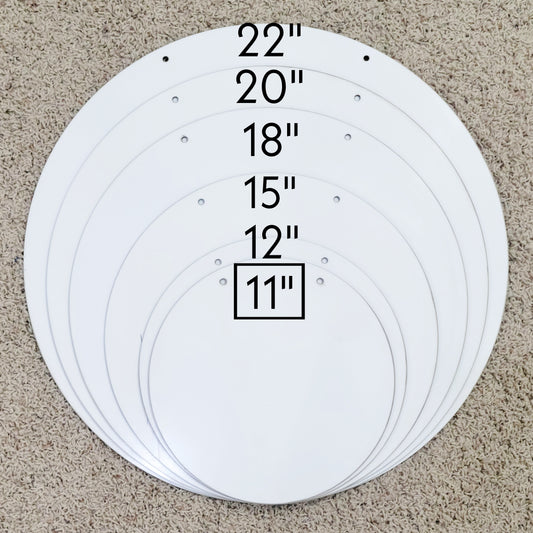 11in Circle hardboard blanks, Round sublimation hardboard blank, round sublimation blank, 11" circle hanger sublimation blank