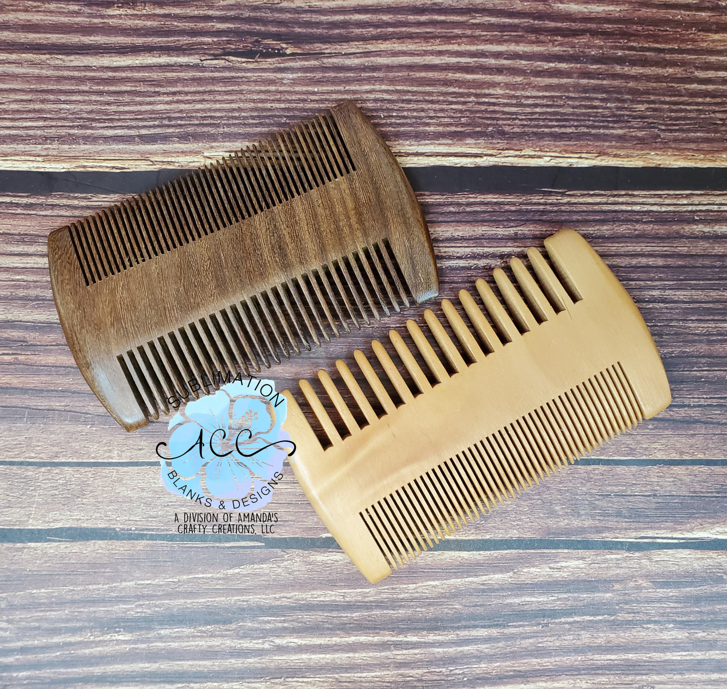 BEARD COMB, wood comb for engraving, engraving blanks