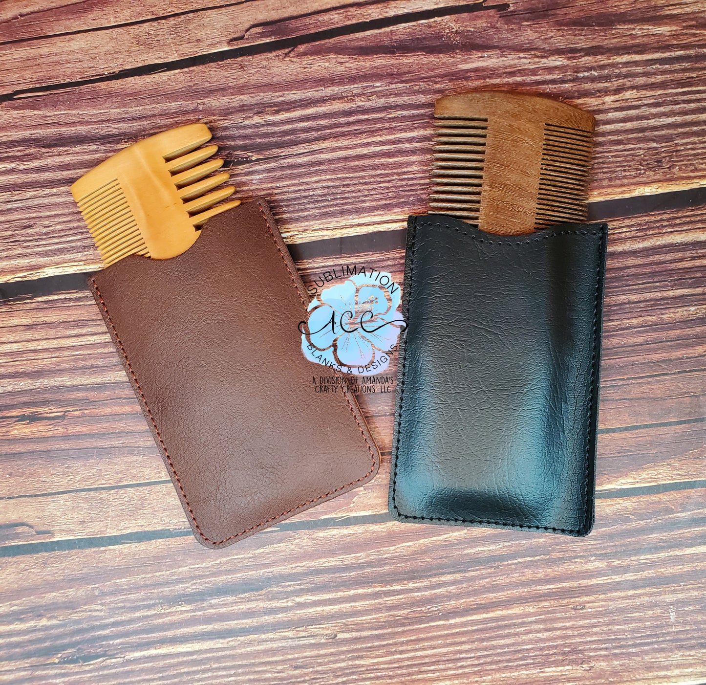 BEARD COMB, wood comb for engraving, engraving blanks