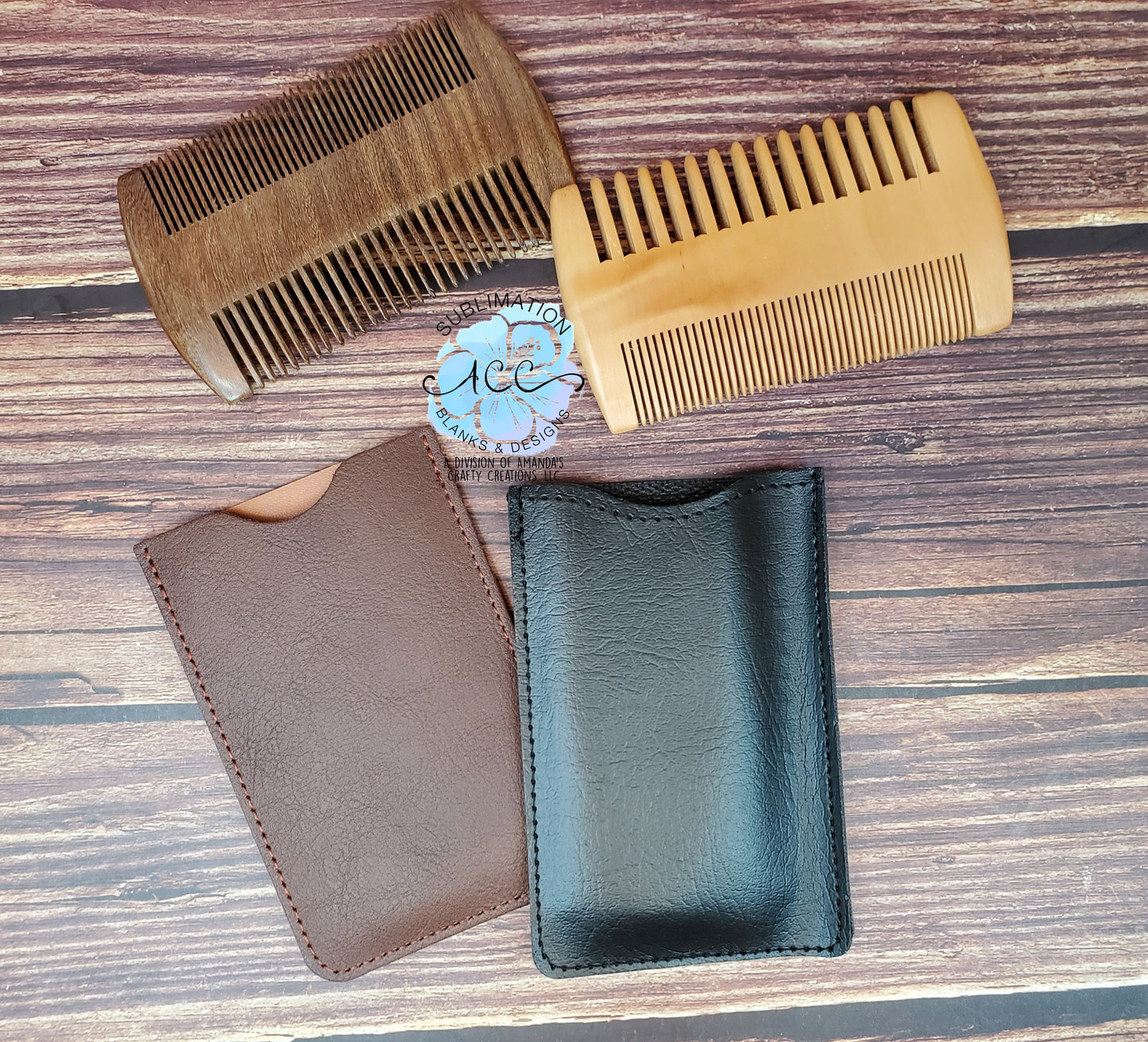 BEARD COMB, wood comb for engraving, engraving blanks