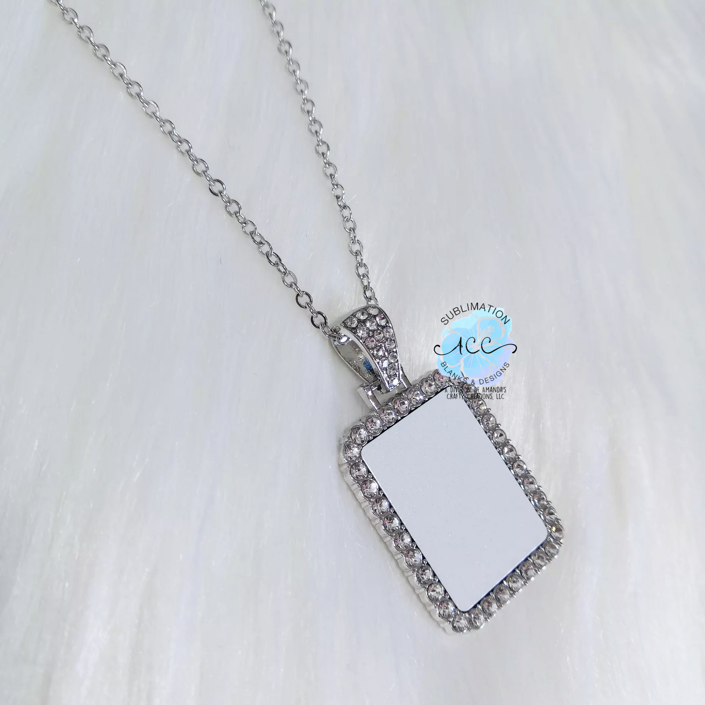 Sublimation blank necklace, circle necklace, rectangle necklace, double sided necklace blank, sublimation blank necklace RTS