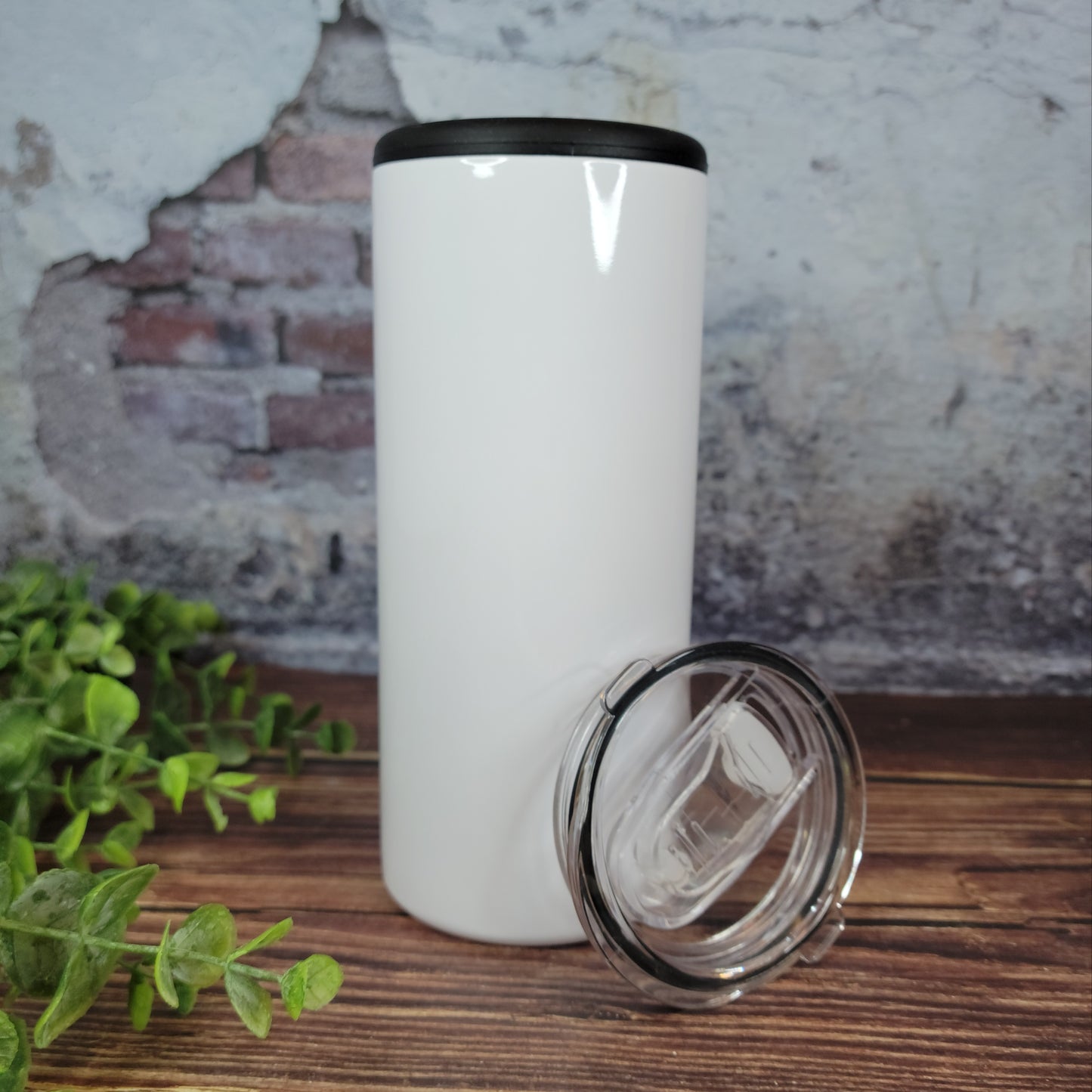 SKINNY Metal can holder 15oz Sublimation ready blanks RTS, skinny can cooler metal, 2 lids, 2 in 1 skinny metal can coolers