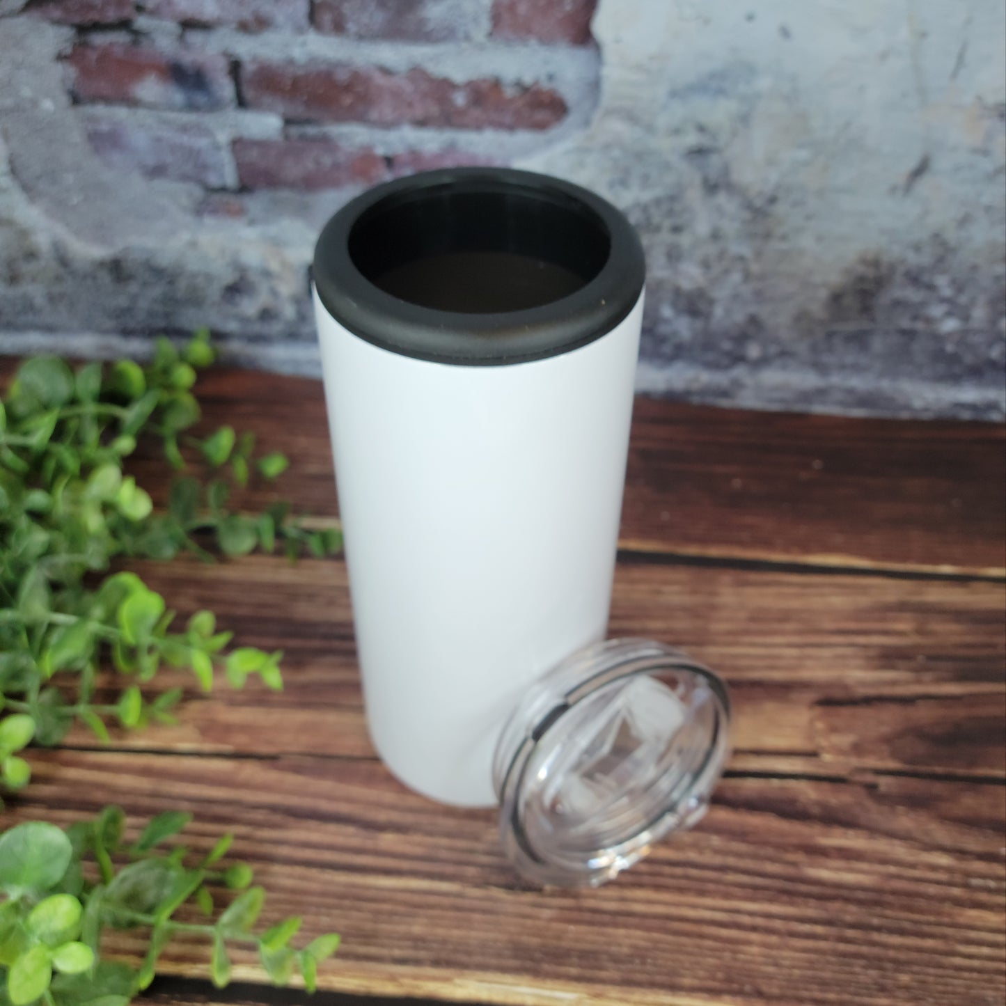 SKINNY Metal can holder 15oz Sublimation ready blanks RTS, skinny can cooler metal, 2 lids, 2 in 1 skinny metal can coolers