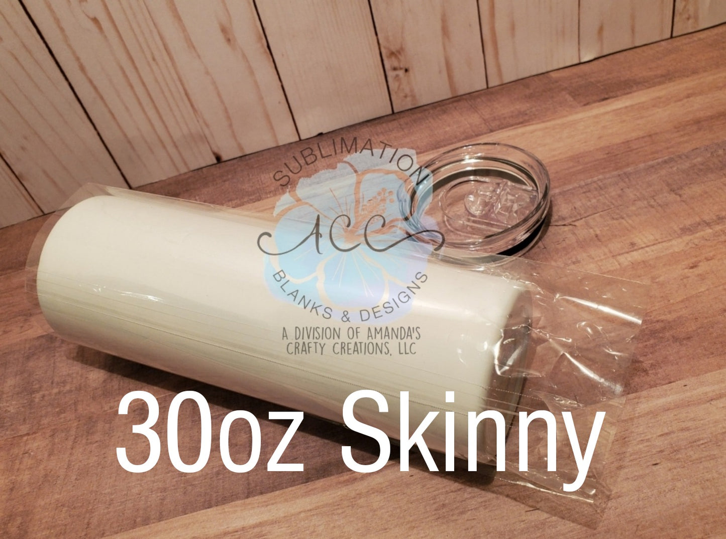 SHRINK WRAP, Clear or White, for 30 oz or 22 oz Sublimation ready skinny tumbler
