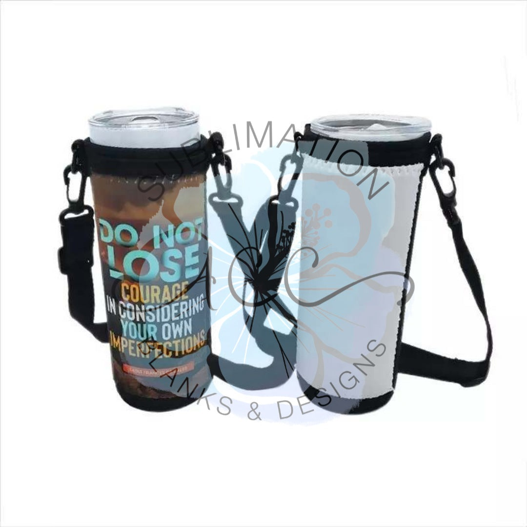 Sublimation ready 20oz tumbler tote, carrying bag for 20oz tumblers, neoprene tumbler tote carry case blanks RTS