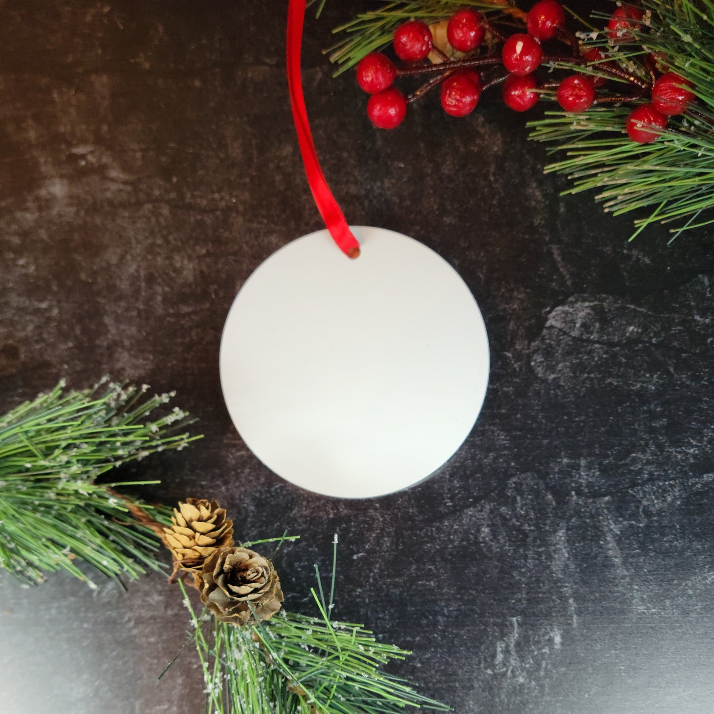 Sublimation ALUMINUM ornament blanks, white double sided RTS