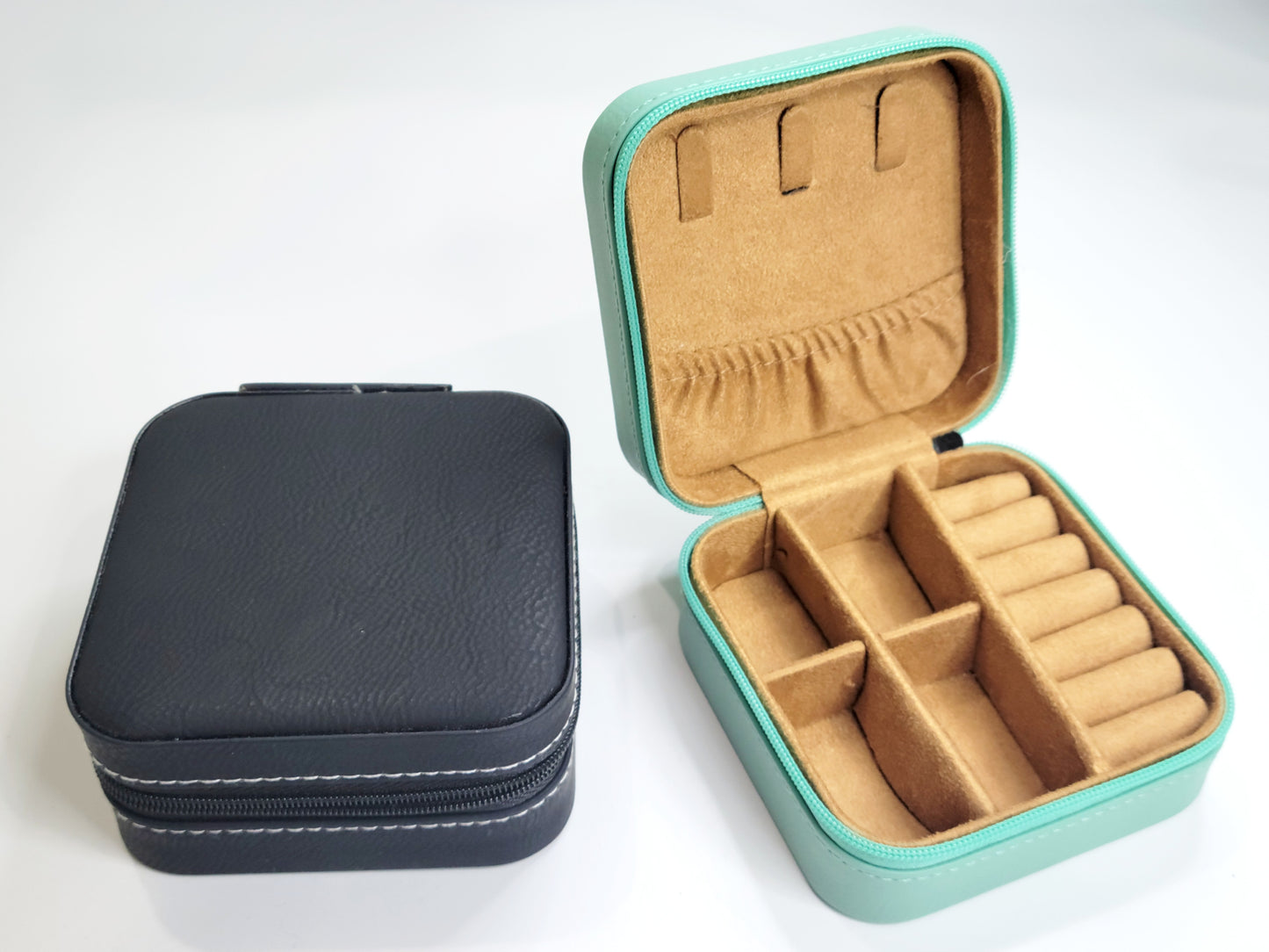 Laserable leatherette jewelry box for engraving, laser friendly jewelry box, engraveable jewelry box RTS