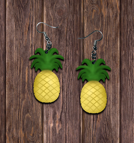 Pineapple Earring Sublimation Design, Hand drawn Pineapple Sublimation earring design, digital download, JPG, PNG