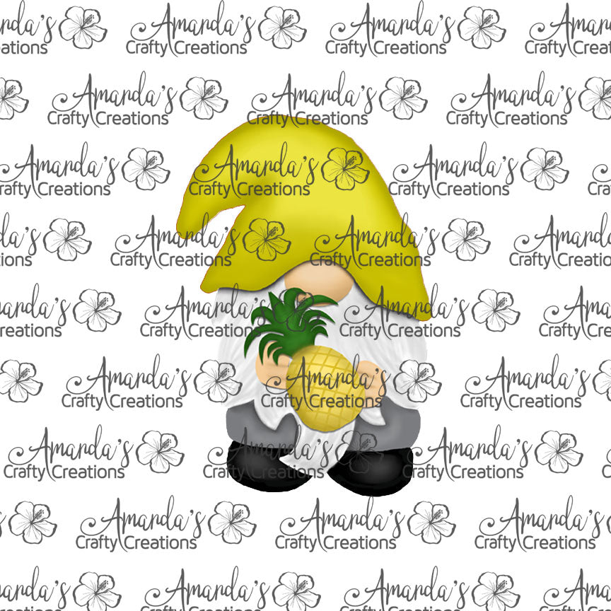 Pineapple Gnome Sublimation Design, Hand drawn Gnome Sublimation earring design, digital download, JPG, PNG