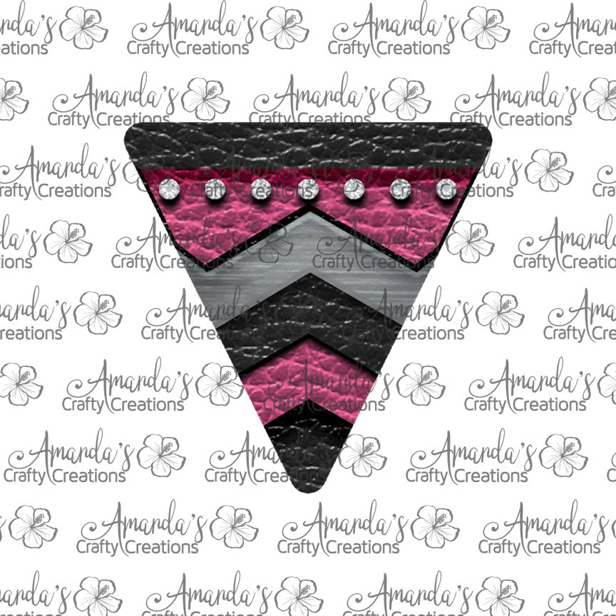Pink Black Silver Rhinestone Layered Isosceles Triangle Earring Sublimation Design, Hand drawn Isosceles Triangle Sublimation earring design, digital download, JPG, PNG