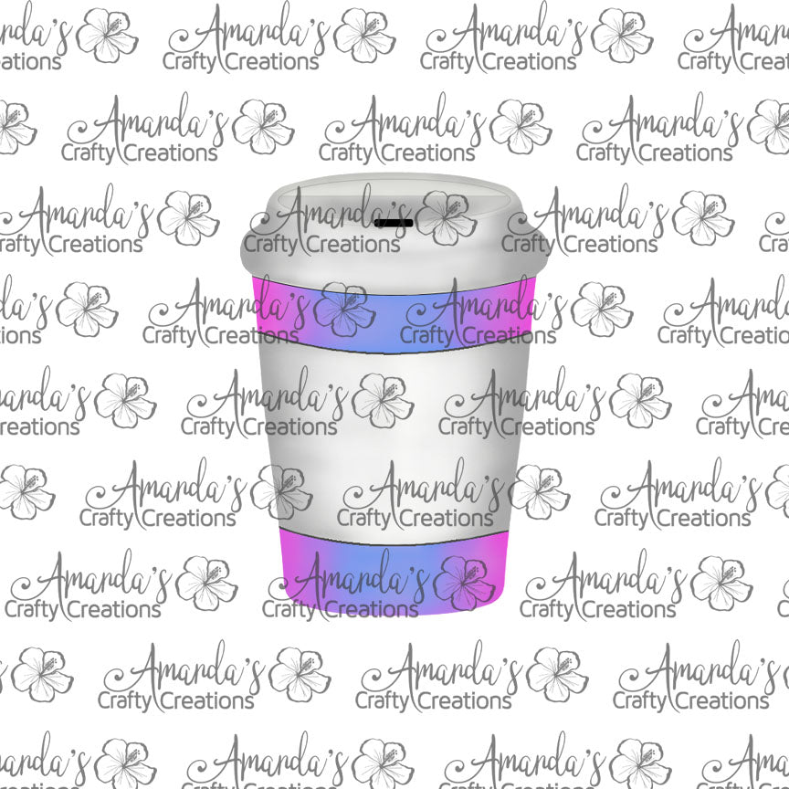 Pink Blue Coffee Cup Earring Sublimation Design, Hand drawn Coffee Cup Sublimation earring design, digital download, JPG, PNG