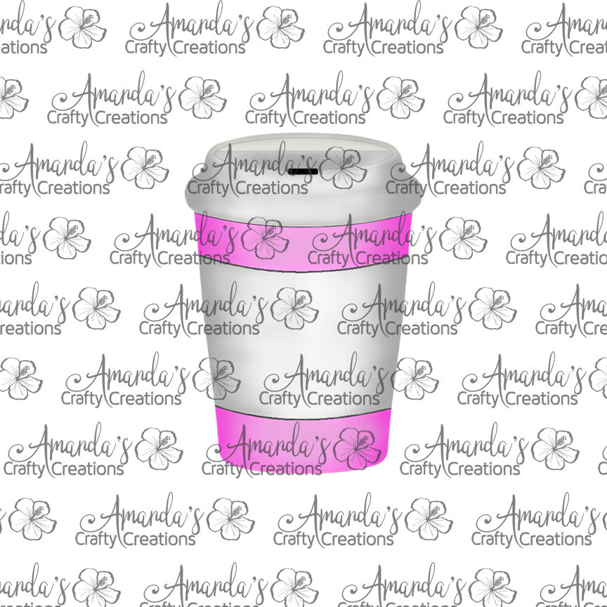 Pink Coffee Cup Earring Sublimation Design, Hand drawn Coffee Cup Sublimation earring design, digital download, JPG, PNG