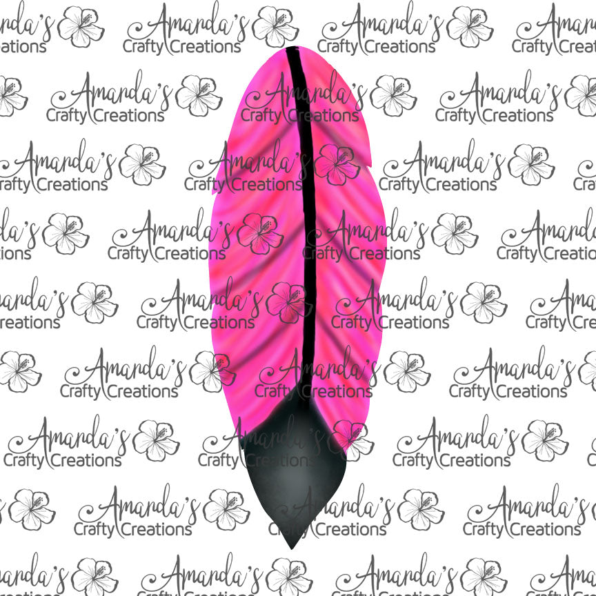 Pink Red Black 2 Feather Earring Sublimation Design, Hand drawn Feather Sublimation earring design, digital download, JPG, PNG