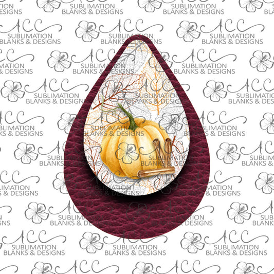 Pumpkin Spice Maroon Teardrop Earring Sublimation Design, Hand drawn Teardrop Sublimation earring design, digital download, JPG, PNG