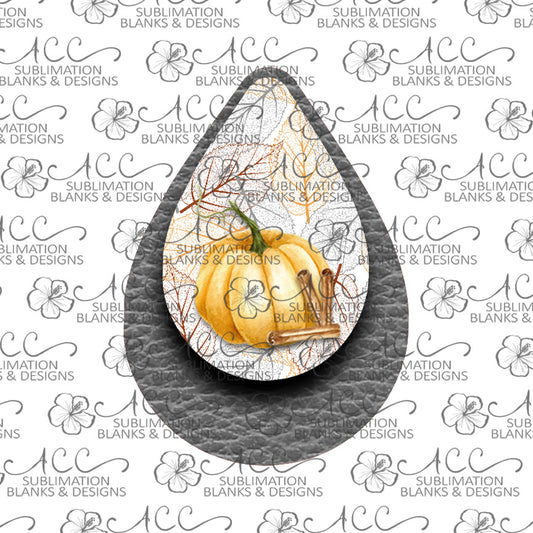 Pumpkin Spice Silver Teardrop Earring Sublimation Design, Hand drawn Teardrop Sublimation earring design, digital download, JPG, PNG