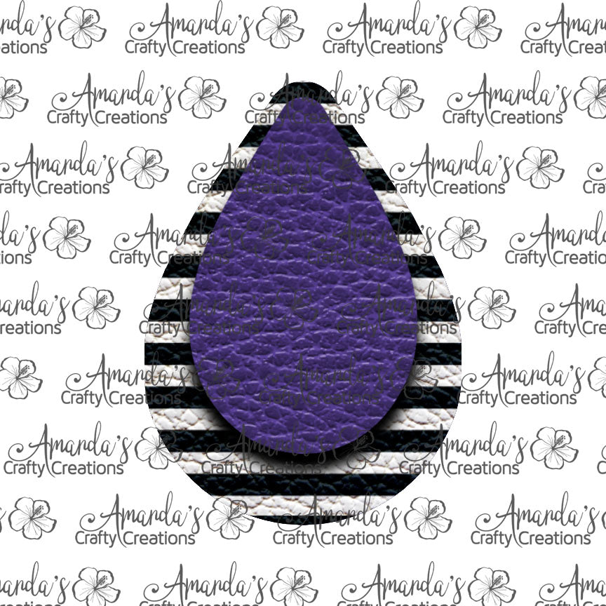 Purple Black Stripe Teardrop Earring Sublimation Design, Hand drawn Teardrop Sublimation earring design, digital download, JPG, PNG
