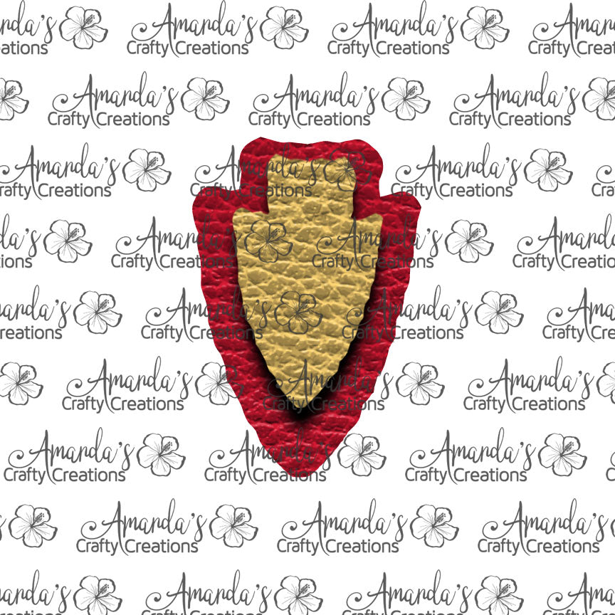Red Gold Arrowhead Sublimation Earring Sublimation Design, Hand drawn Arrowhead Sublimation earring design, digital download, JPG, PNG