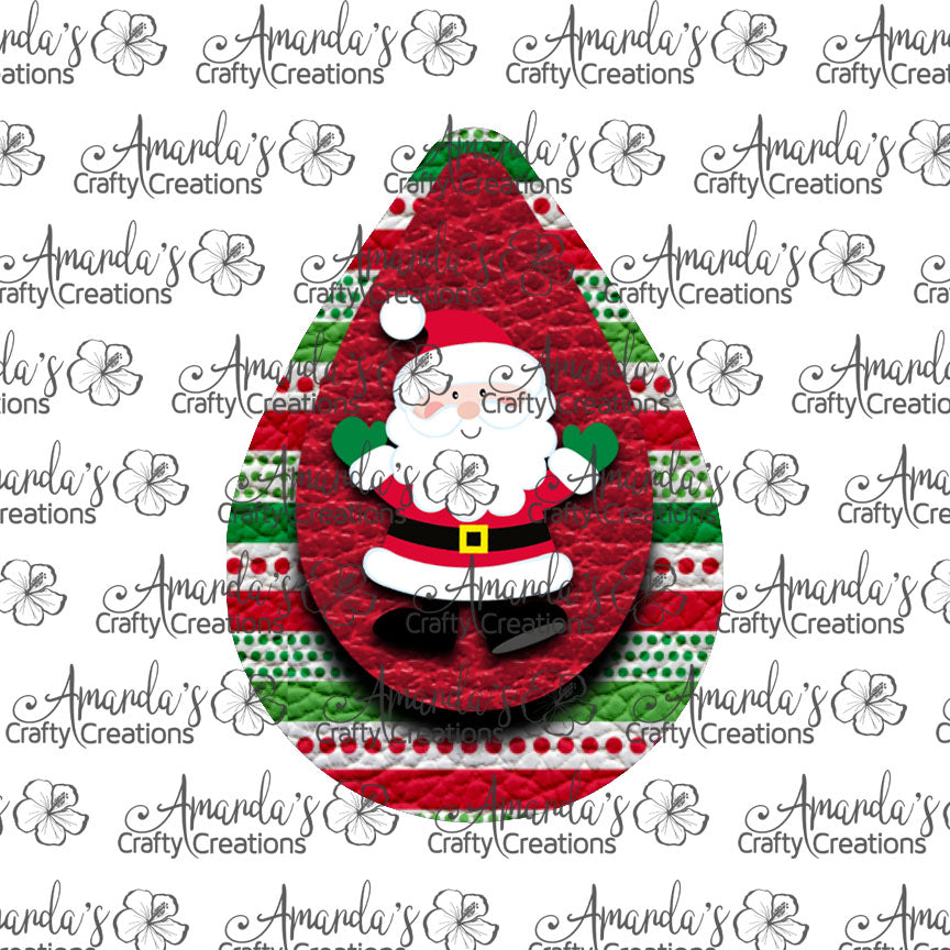 Christmas Character Bundle Teardrop Earring Sublimation Design, Hand drawn Teardrop Sublimation earring design, digital download, JPG, PNG