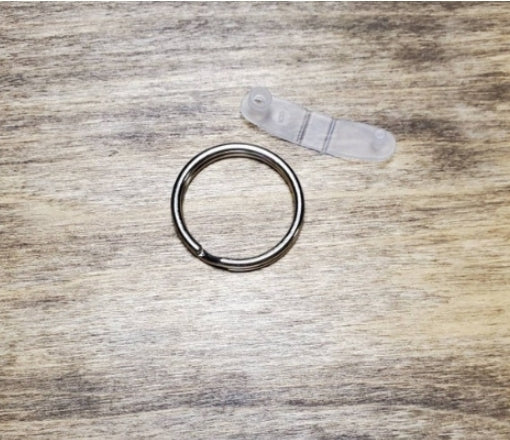 Set of 10 Keychain Hardware, hardware for keychains, clear plastic connector tab and key ring, set of 10 each