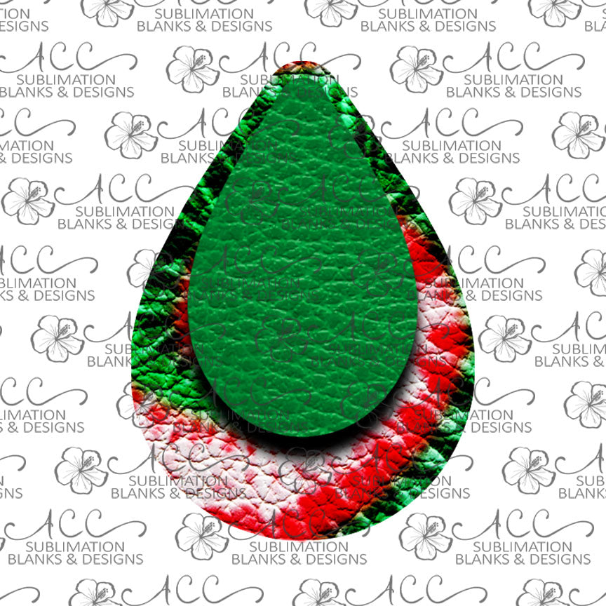 Tie Dye Christmas Green Top Teardrop Earring Sublimation Design, Hand drawn Teardrop Sublimation earring design, digital download, JPG, PNG