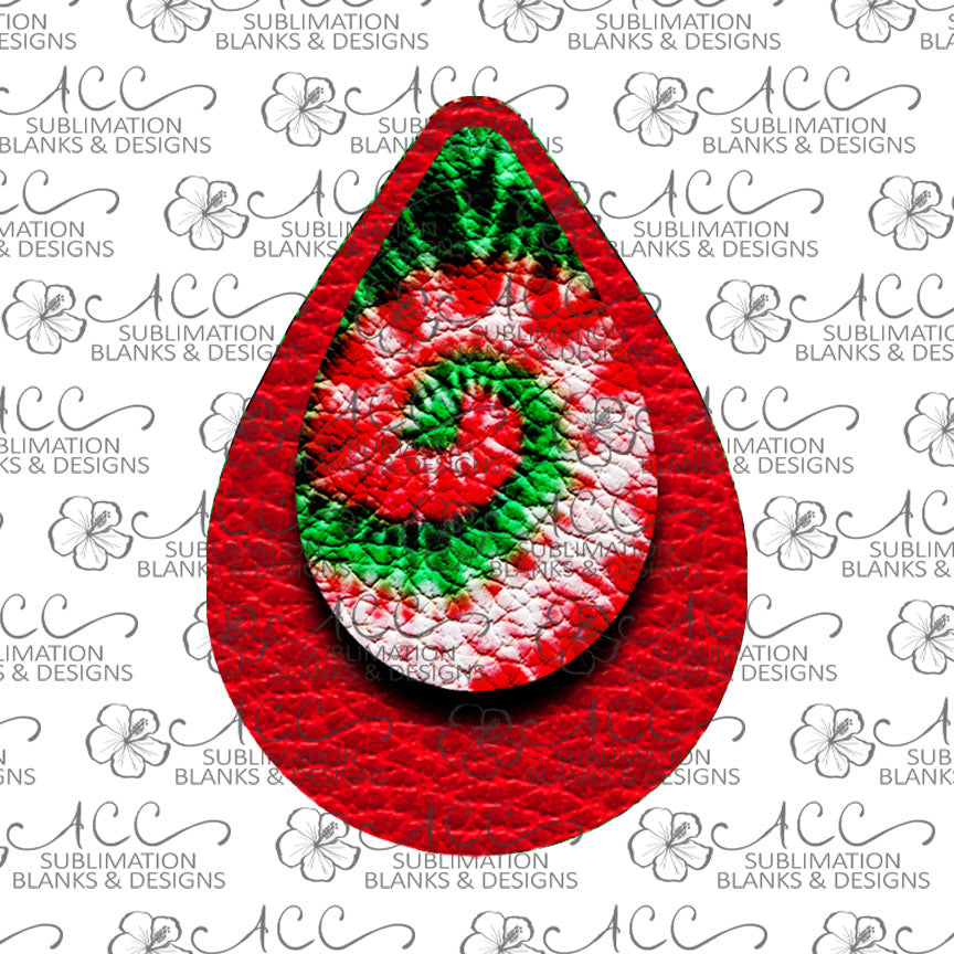Tie Dye Christmas Red Bottom Teardrop Earring Sublimation Design, Hand drawn Teardrop Sublimation earring design, digital download, JPG, PNG