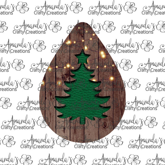 Wood Lights Tree Cut Out Teardrop Earring Sublimation Design, Hand drawn Teardrop Sublimation earring design, digital download, JPG, PNG