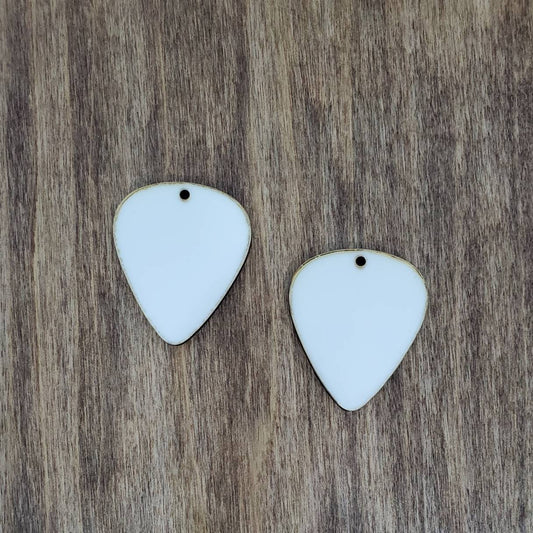 Sublimation hardboard blanks, guitar pick earring sublimation blank, SINGLE or DOUBLE-sided guitar pick earring shape blanks for sublimation