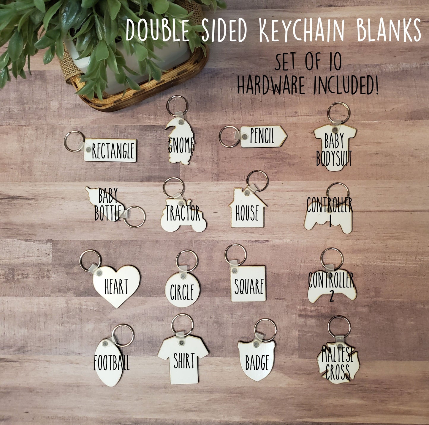 Sublimation hardboard blanks, key chain sublimation blanks, DOUBLE-SIDED key chain shape blanks for sublimation
