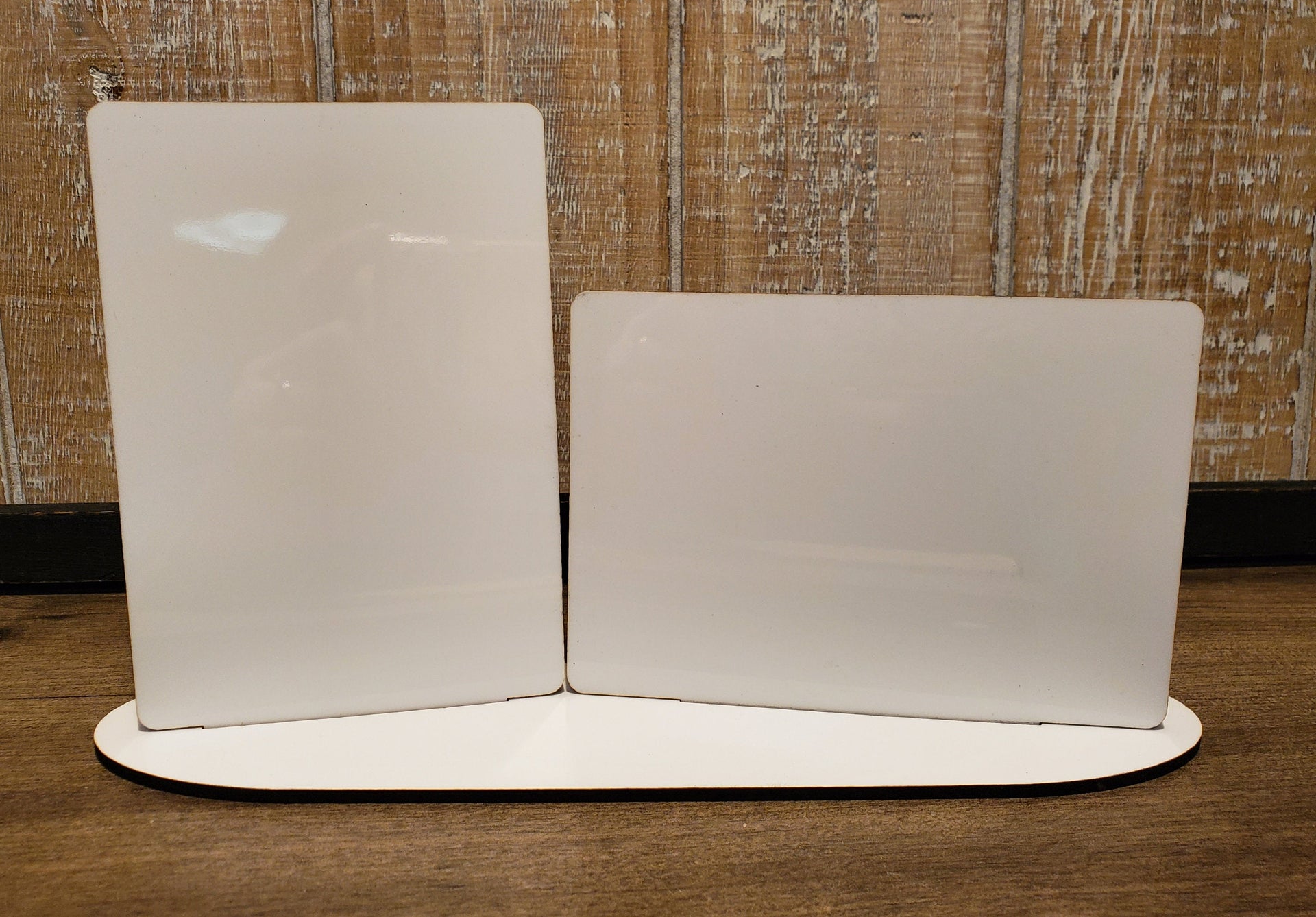 3-Piece Sublimation Desk Photo Stand Blanks | Hardboard Photo Display Blanks