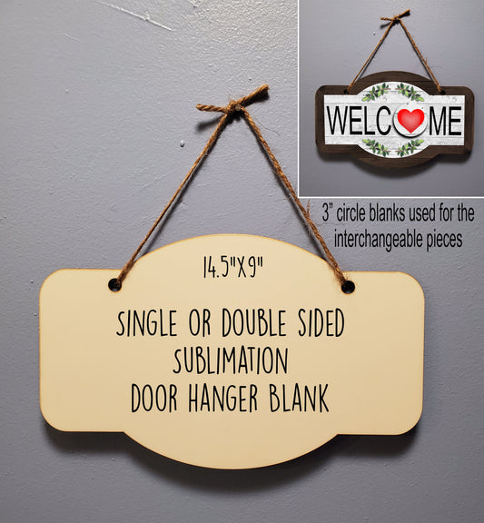 Door Hanger Sublimation hardboard blanks, Large door hanger sublimation hardboard blank, Door hanger sublimation blank
